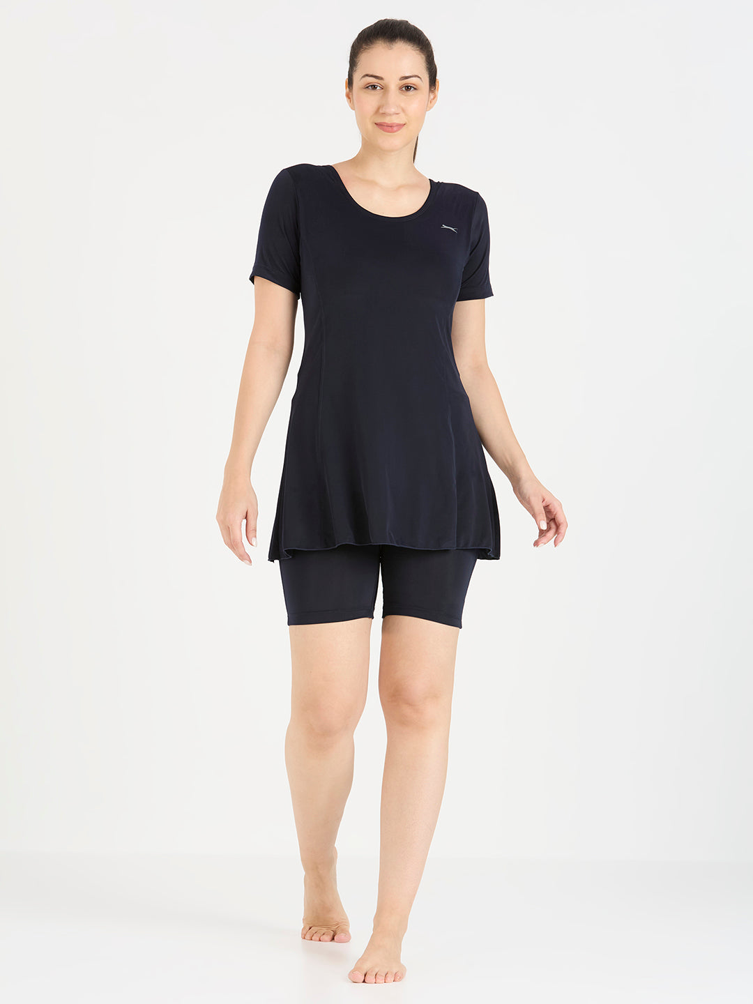 Black Panther Frock Style Swimsuit for Women-FSL 68060