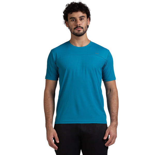 Half Sleeve T-Shirt for Men in Aquamarine - Perfect for Fitness and Workout[ECO1400HXC-Aquamarine]