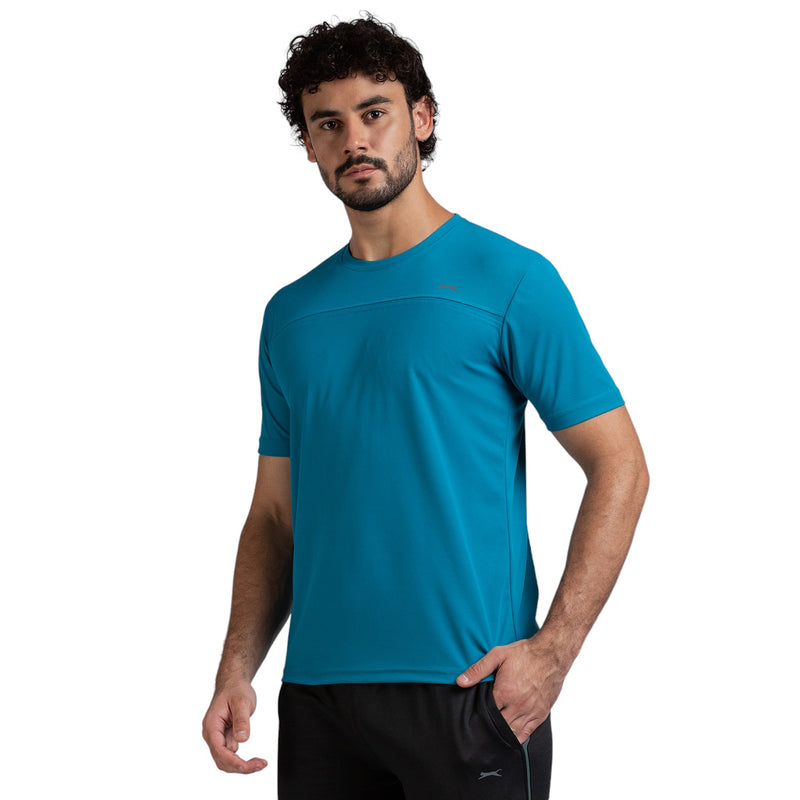 Half Sleeve T-Shirt for Men in Aquamarine - Perfect for Fitness and Workout[ECO1400HXC-Aquamarine]