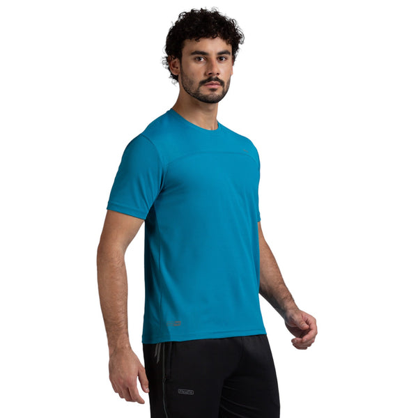 Half Sleeve T-Shirt for Men in Aquamarine - Perfect for Fitness and Workout[ECO1400HXC-Aquamarine]