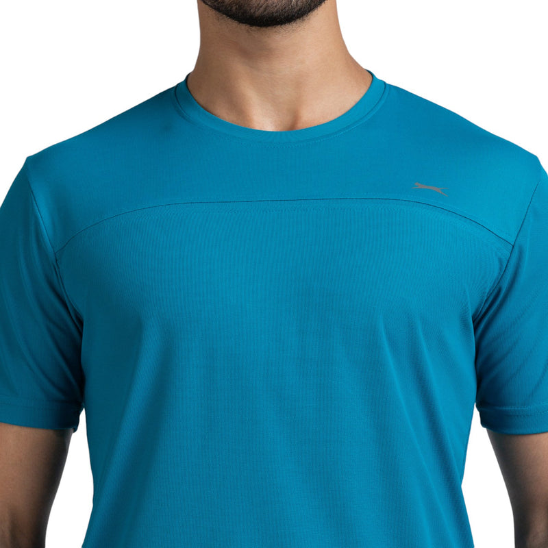 Half Sleeve T-Shirt for Men in Aquamarine - Perfect for Fitness and Workout[ECO1400HXC-Aquamarine]