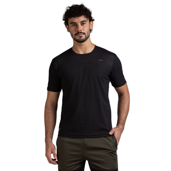 Half Sleeve T-Shirt for Men in Black - Perfect for Fitness and Workout[ECO1400HXC-Black]