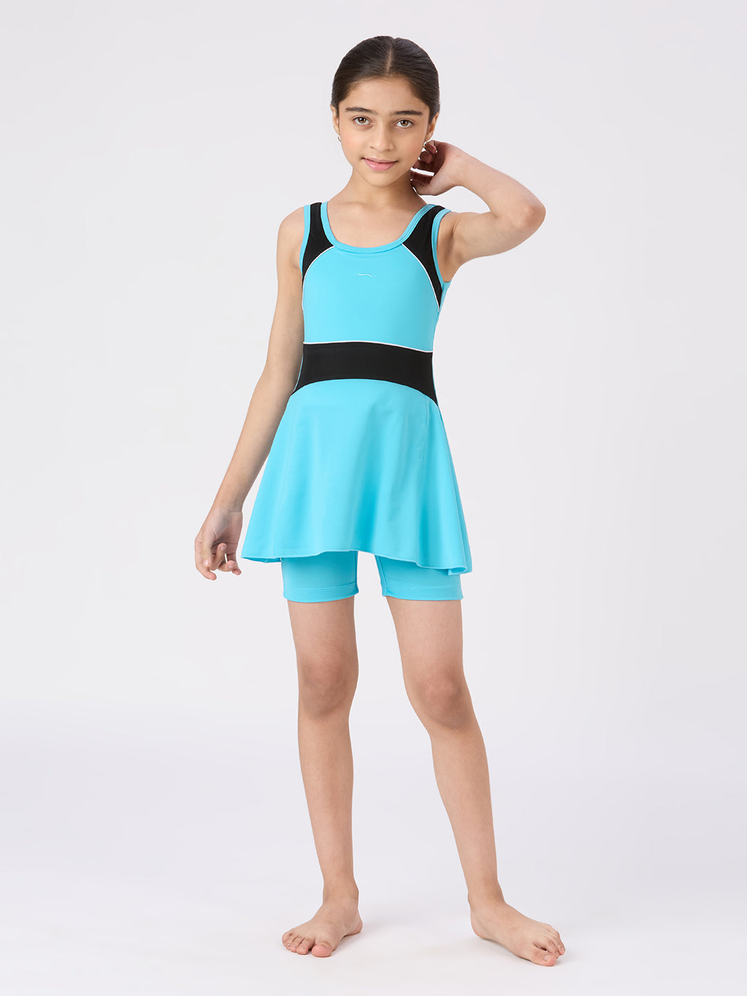 Black Panther Girls Frock Style Swimsuit – F 86604