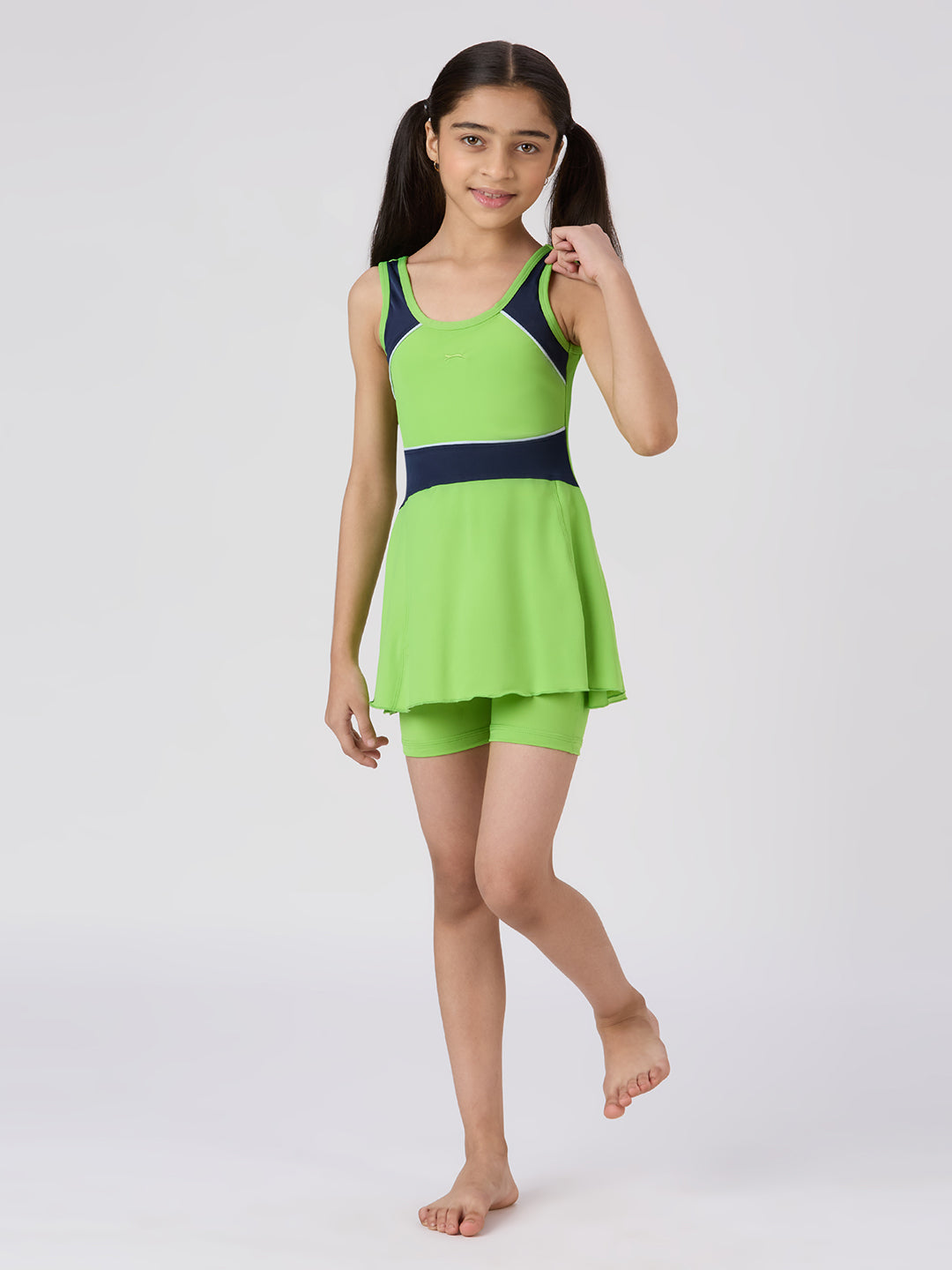 Black Panther Girls Frock Style Swimsuit – F 86604