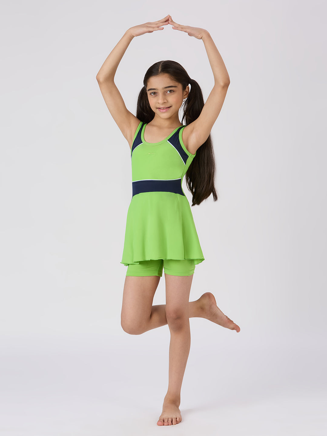 Black Panther Girls Frock Style Swimsuit – F 86604