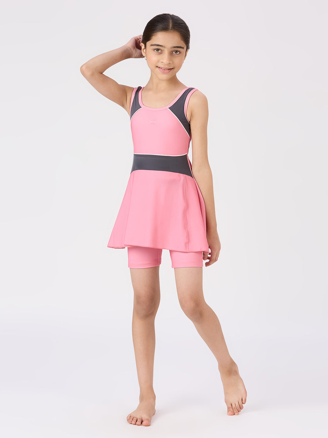 Black Panther Girls Frock Style Swimsuit – F 86604