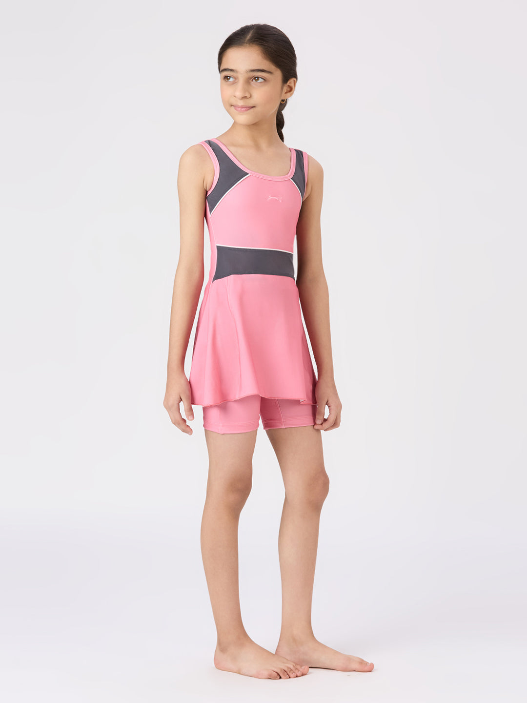 Black Panther Girls Frock Style Swimsuit – F 86604