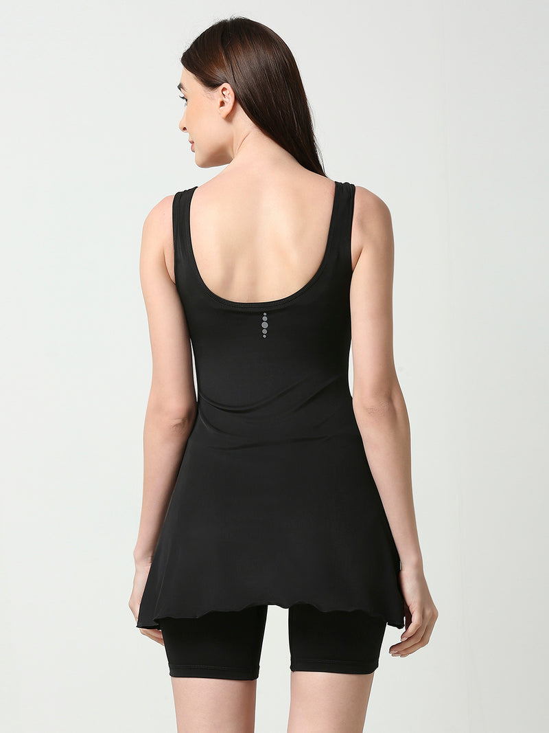Black Panther Frock Style Swimsuit for Women [F 66060]