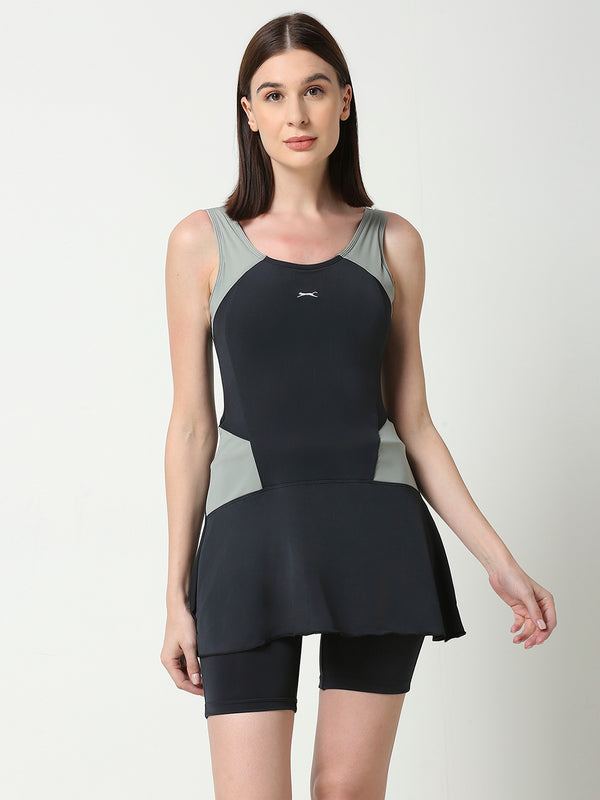 Black Panther Frock Style Swimsuit for Women [F 66060]