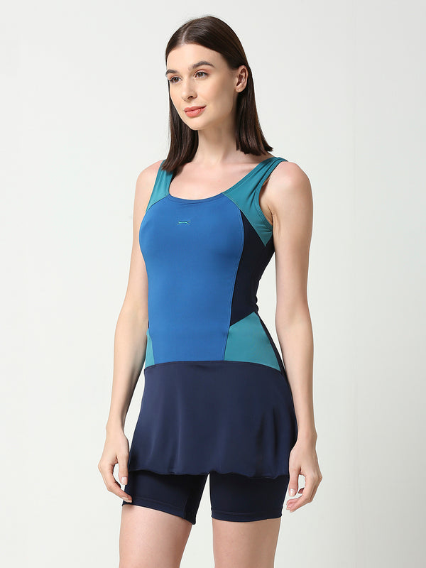Black Panther Frock Style Swimsuit for Women [F 66060]