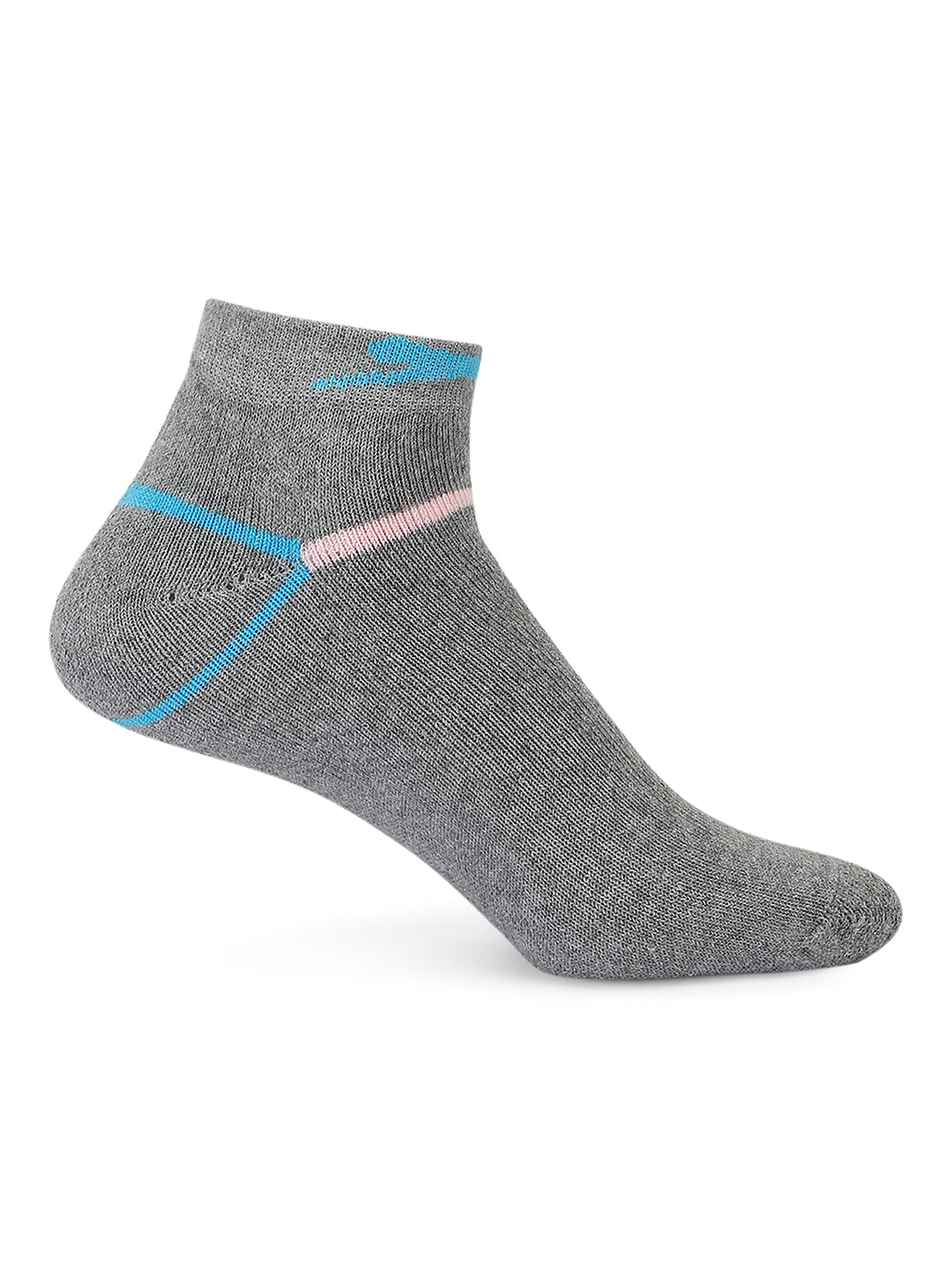 No Show Socks Pack of 3 for Men in Grey-Pink-Black - Perfect for Fitness and Workout [FELINEX]