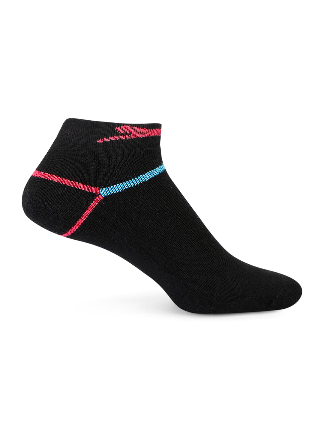No Show Socks Pack of 3 for Men in Grey-Pink-Black - Perfect for Fitness and Workout [FELINEX]