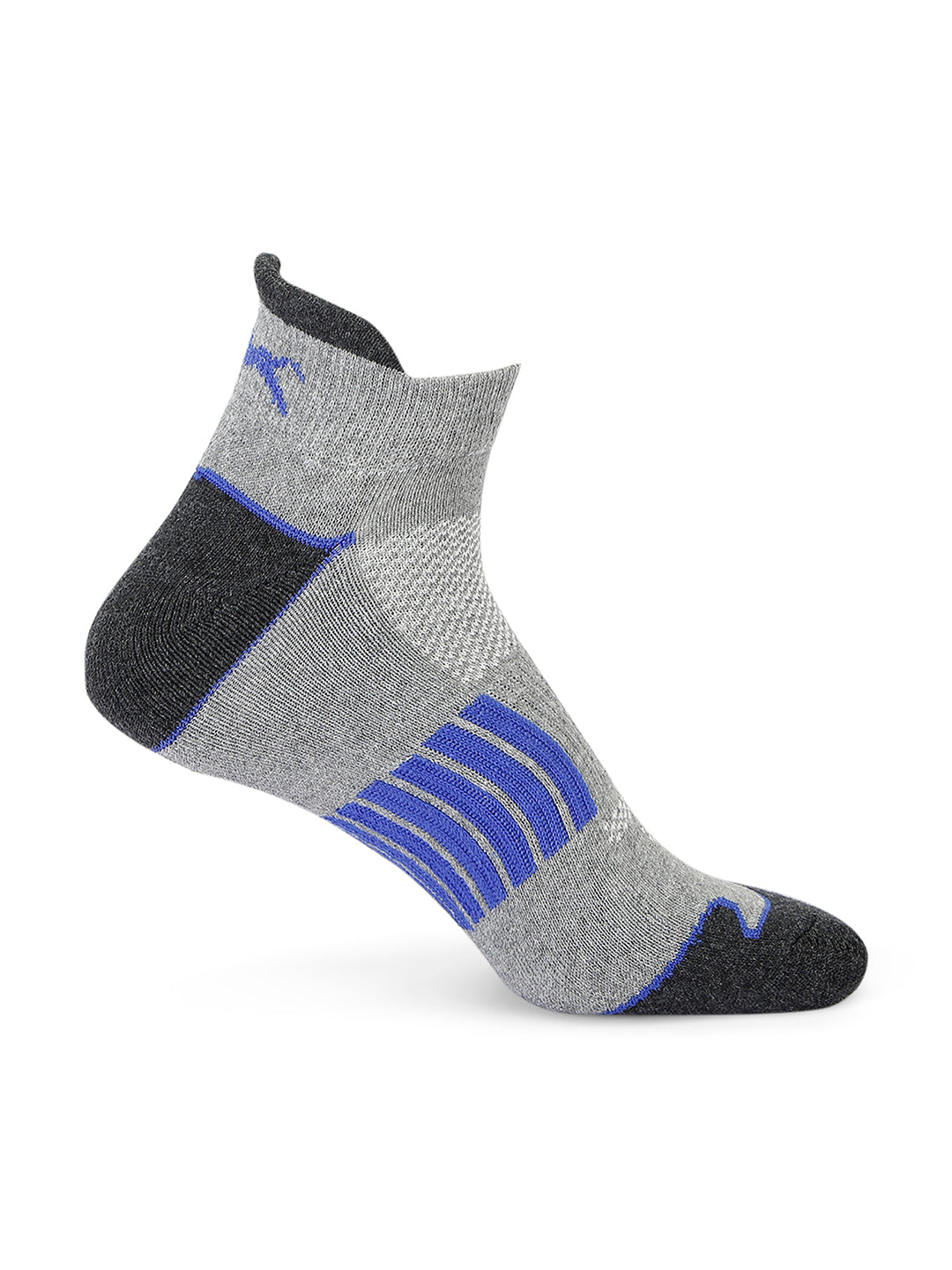 Black Panther Unisex Black-Grey-Blue Cotton Pack Of 3 No Show Socks [FLASHX]