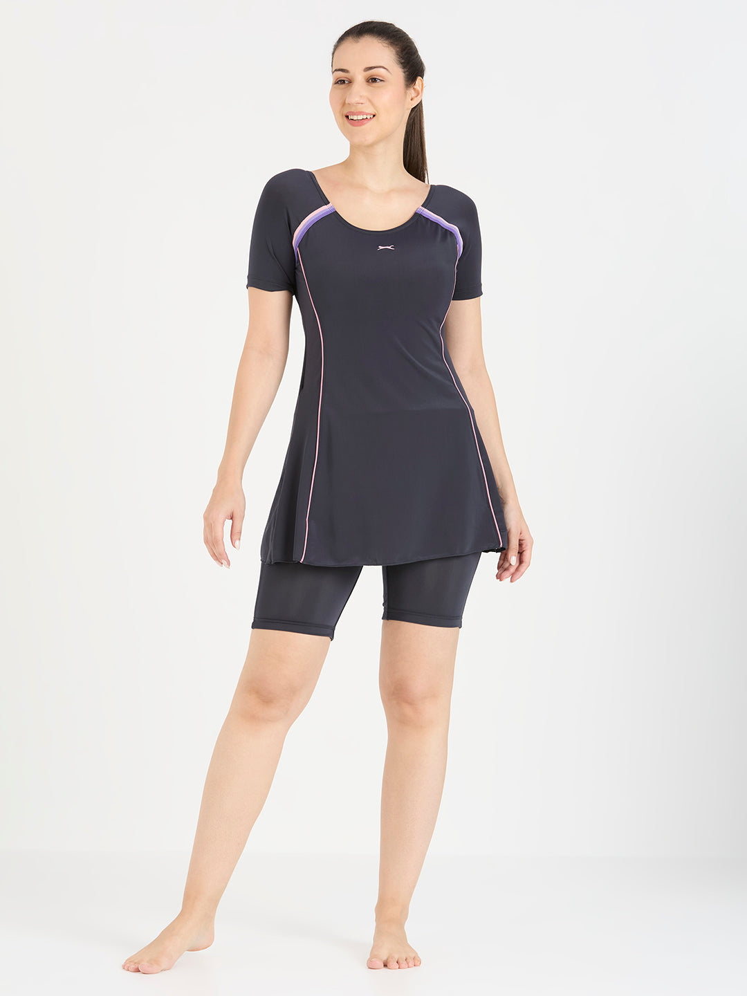 Black Panther Frock Style Swimsuit for Women-F 68020 Z