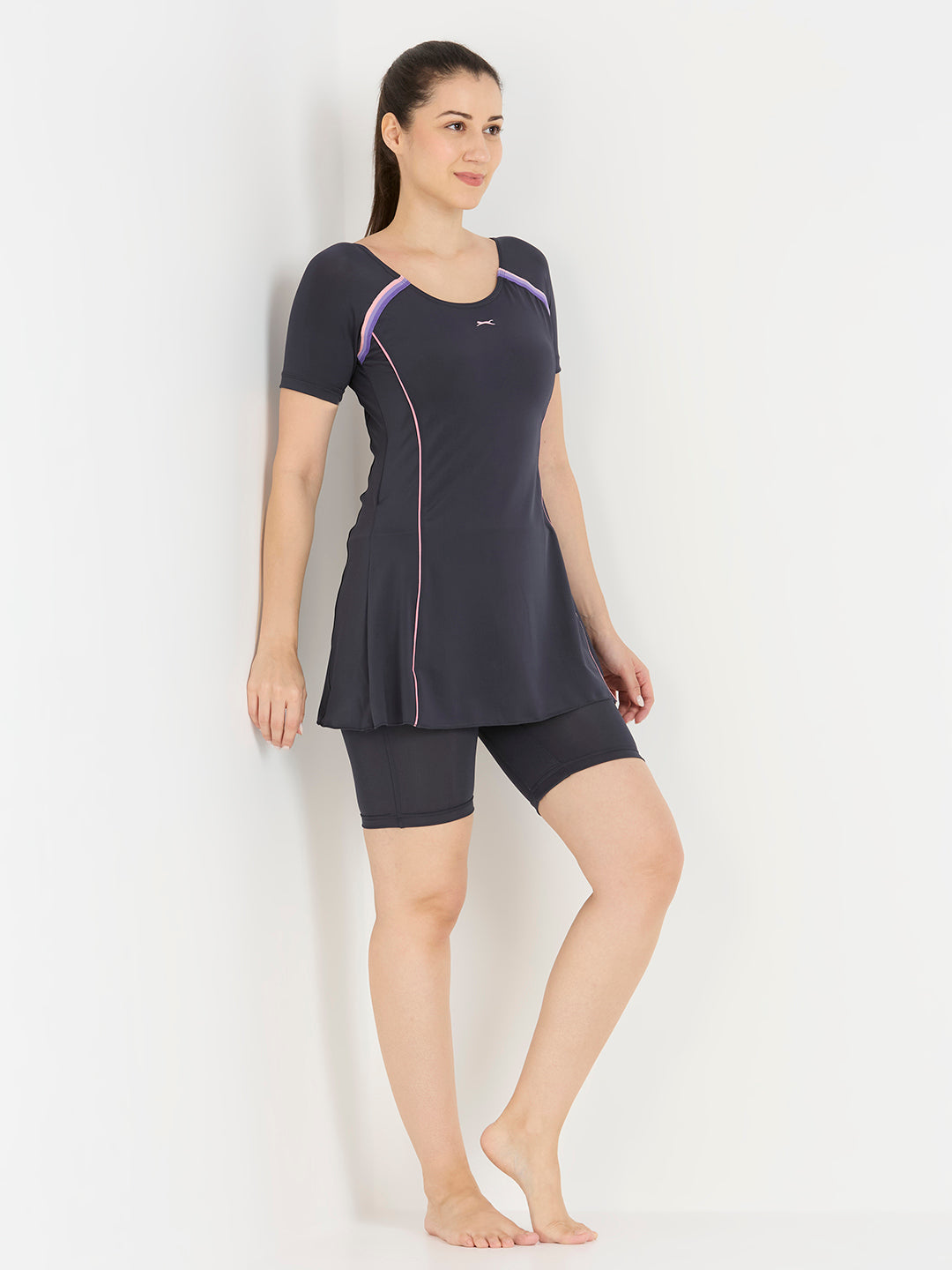 Black Panther Frock Style Swimsuit for Women-F 68020 Z