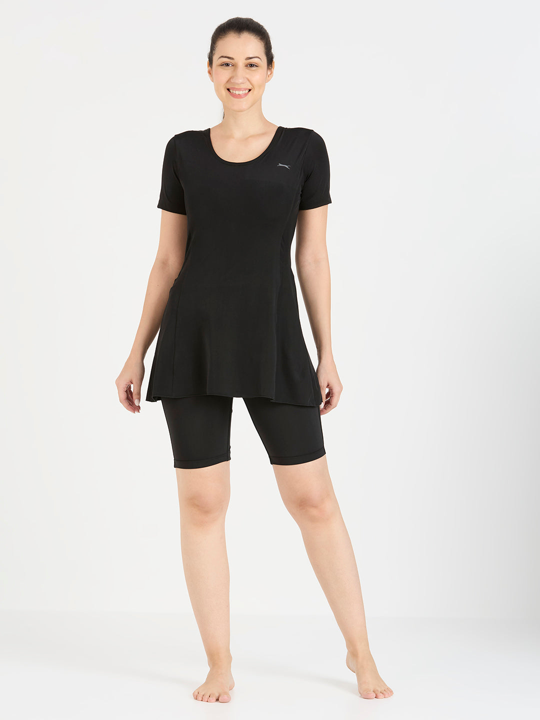 Black Panther Frock Style Swimsuit for Women-FSL 68060
