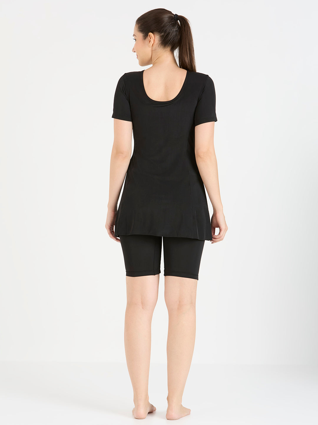 Black Panther Frock Style Swimsuit for Women-FSL 68060