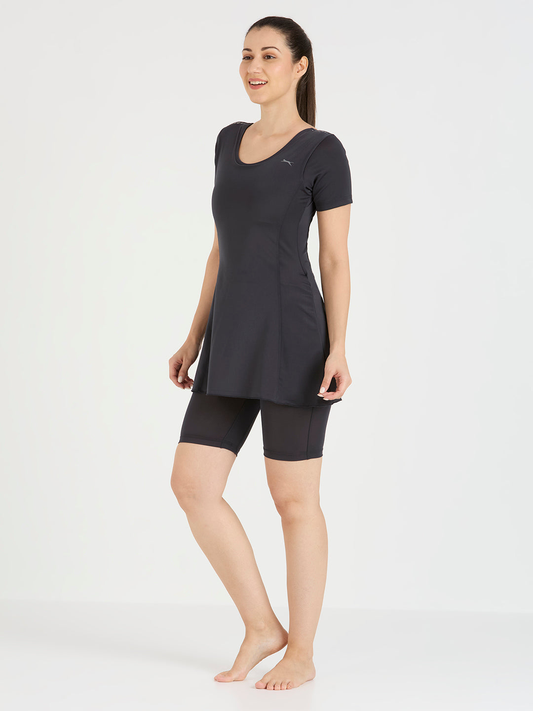 Black Panther Frock Style Swimsuit for Women-FSL 68060