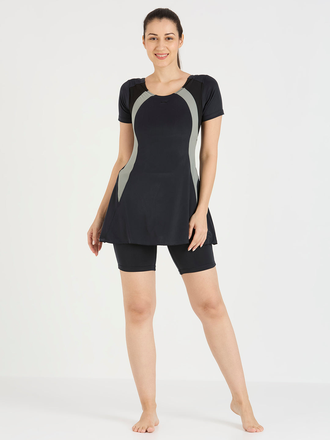 Black Panther Frock Style Swimsuit for Women-FSL 68070