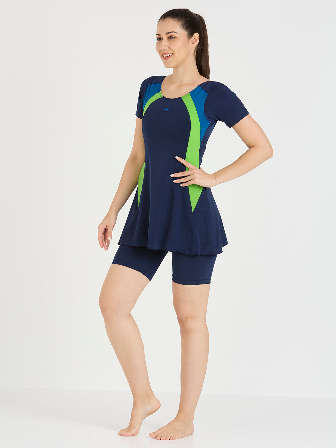 Black Panther Frock Style Swimsuit for Women-FSL 68070