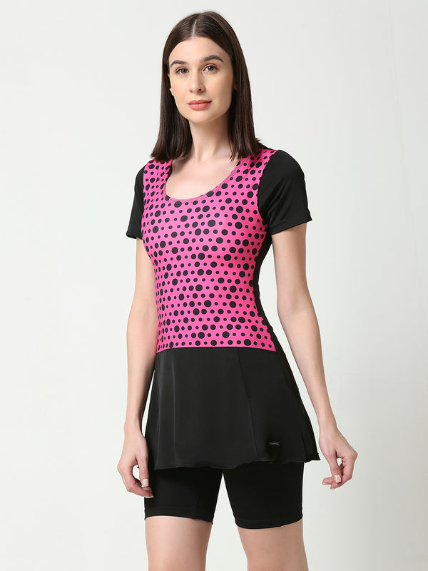 Black Panther Frock Style Swimsuit for Women [FSLP 68007]