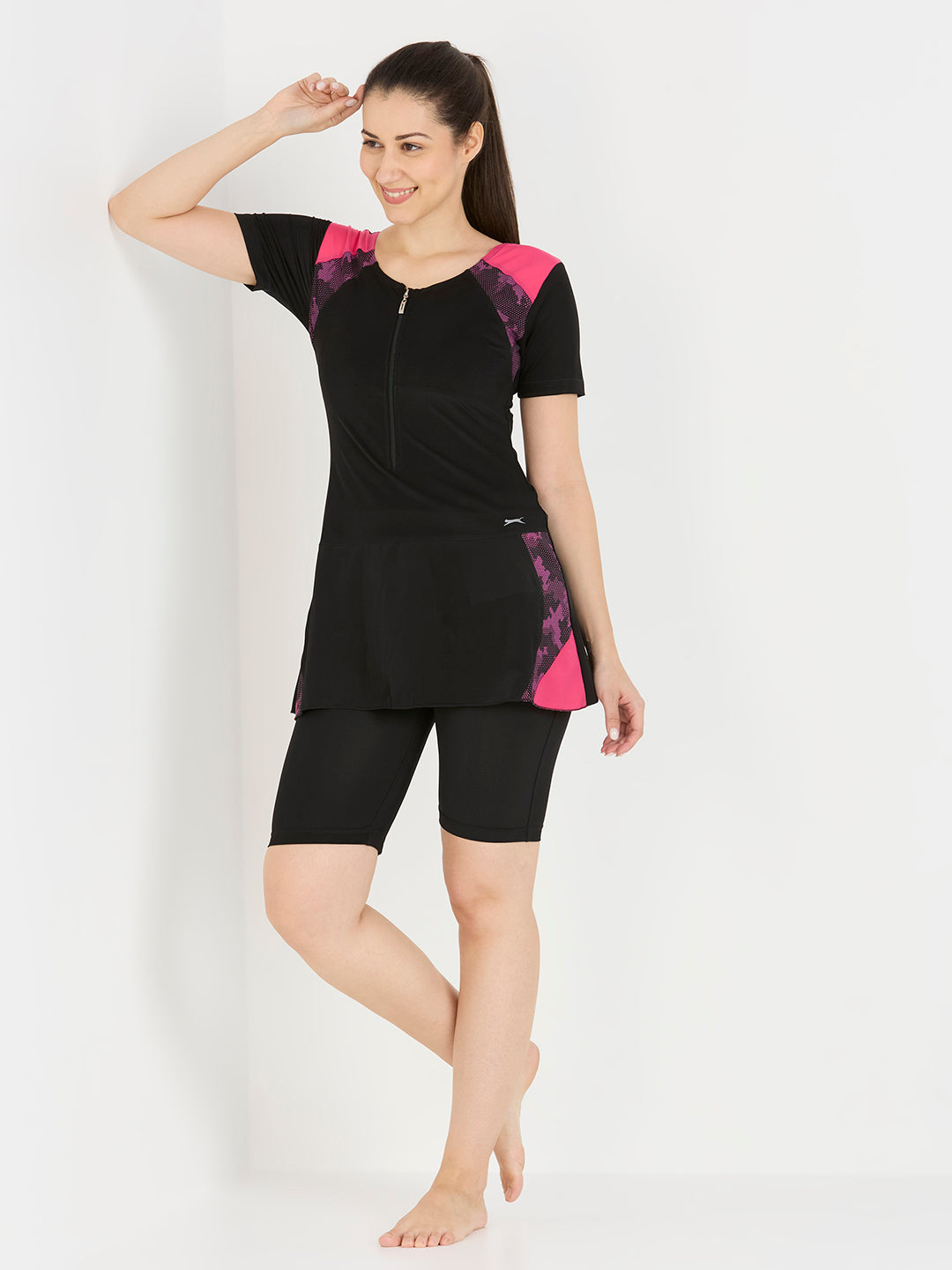 Black Panther Frock Style Swimsuit for Women-FZ 69051