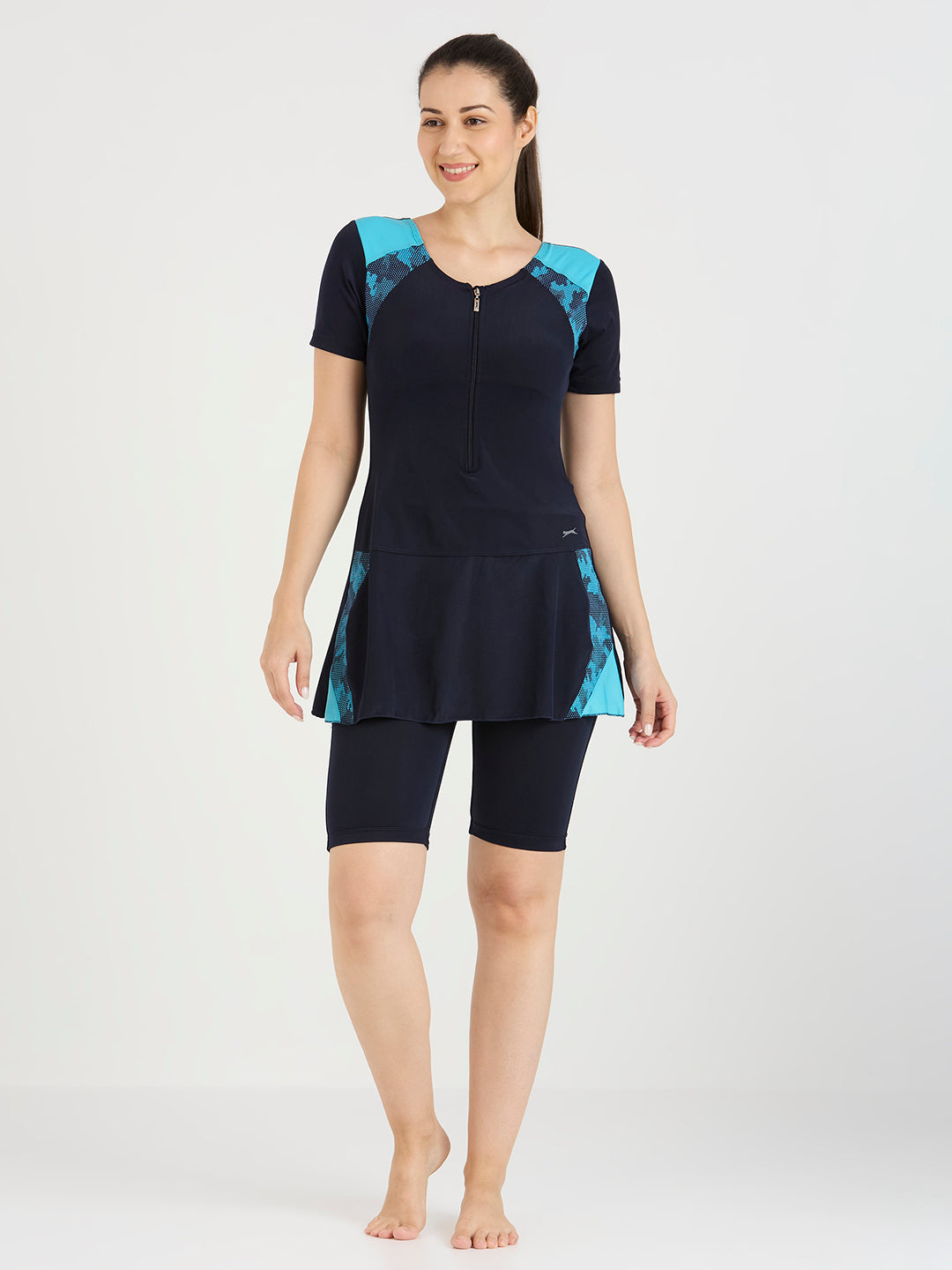 Black Panther Frock Style Swimsuit for Women-FZ 69051
