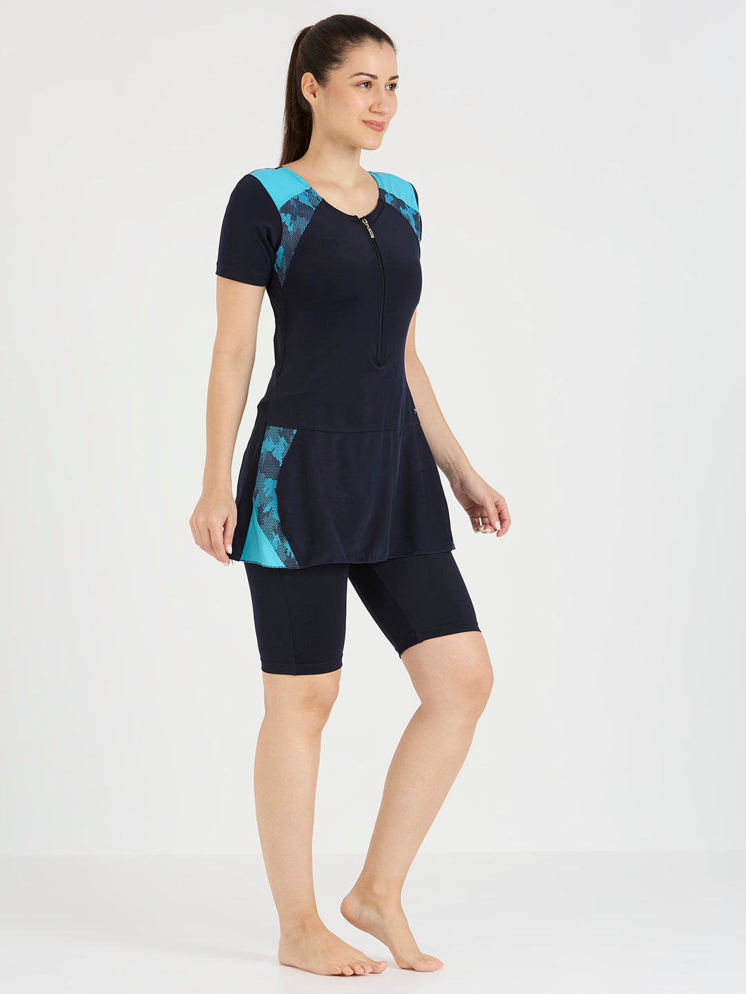 Black Panther Frock Style Swimsuit for Women-FZ 69051