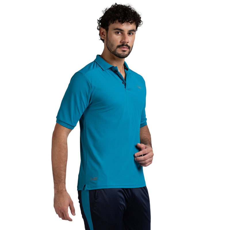 Polo for Men in Aquamarine - Perfect for Fitness and Workout[POLO14001HXC-Aquamarine]