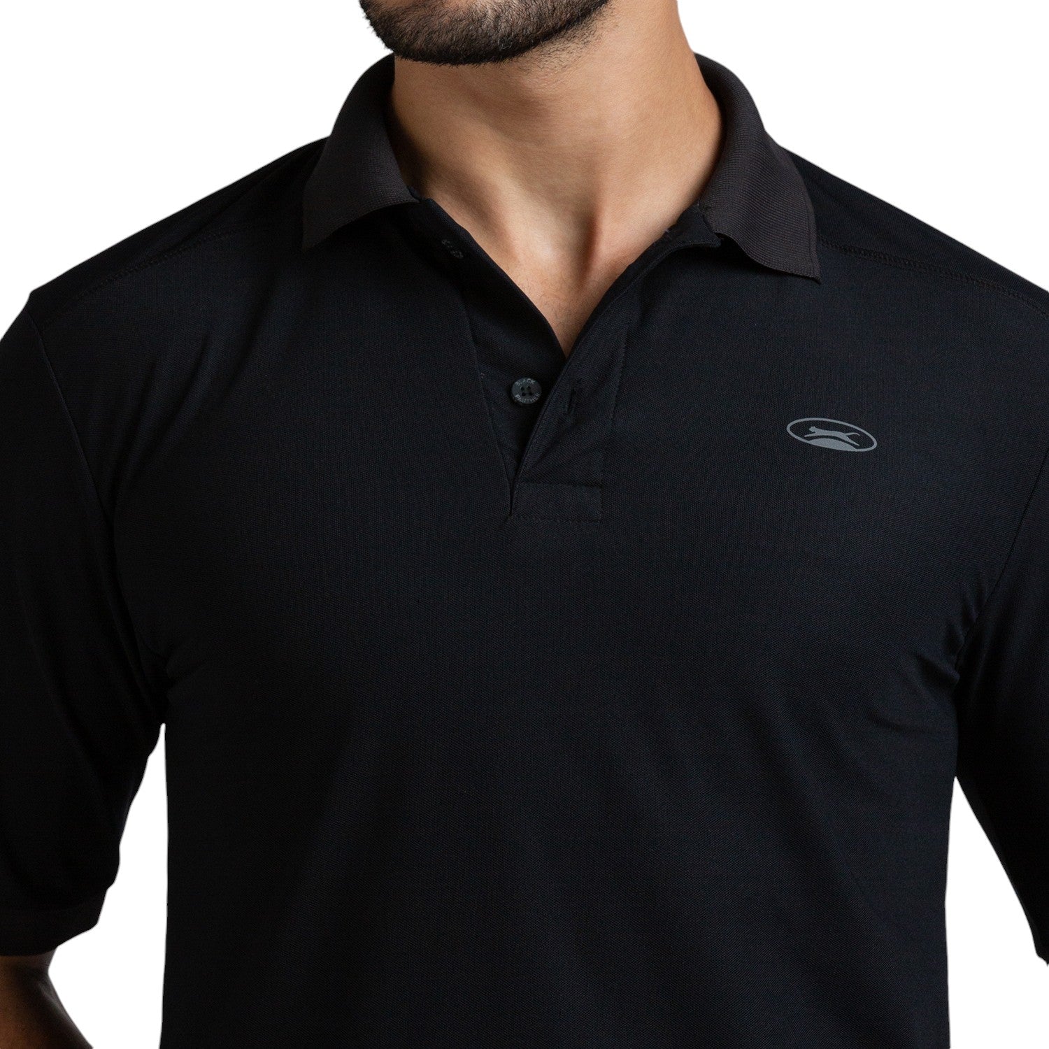 Polo for Men in Black - Perfect for Fitness and Workout[POLO14001HXC-Black]