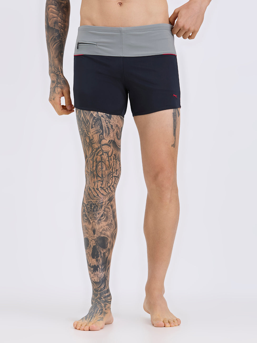 Black Panther Men's U-Front Swimming Trunk-U 213