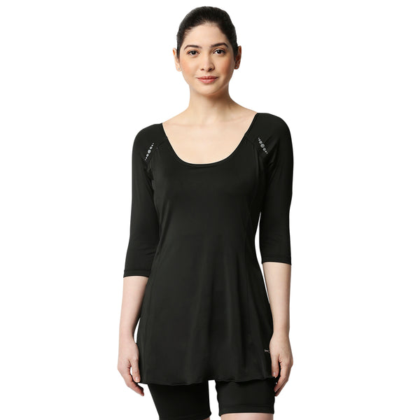 Black Panther Frock Style Black Swimsuit for Women [FSL-68000]