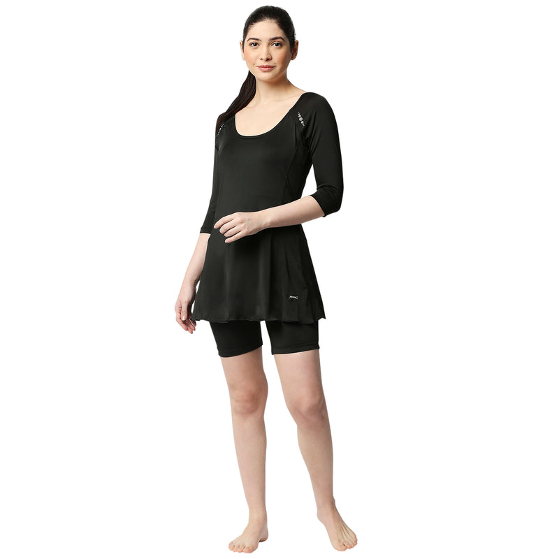 Black Panther Frock Style Black Swimsuit for Women [FSL-68000]