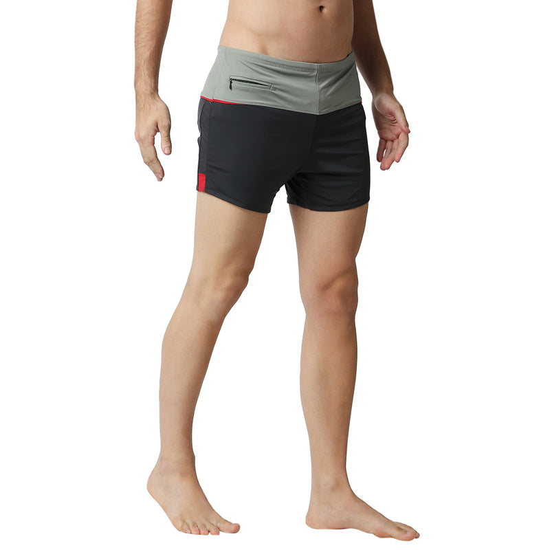 Black Panther Men's Dark Grey U- Front Swimming Trunk [U-213]